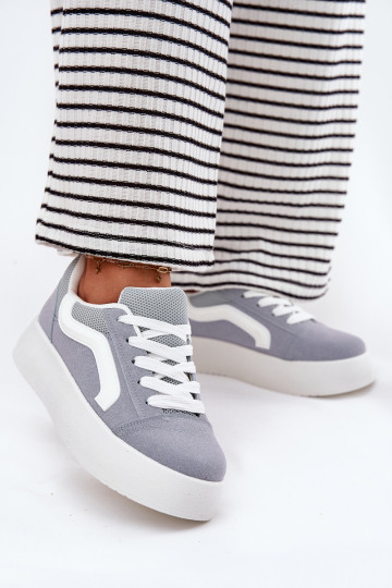 Chaussures modèle baskets Féminin avec une plateforme couleur bleue Tellnira 2