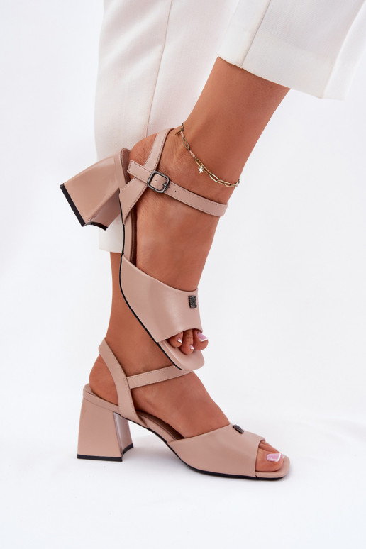 Sandales à talons hauts pour femme Vinceza 62235 beige