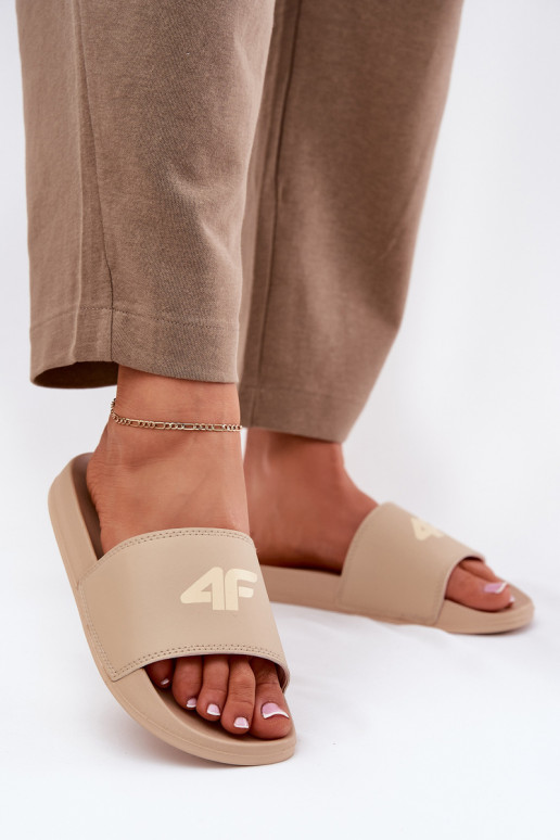 Pantoufles pour femmes 4F 4FRMM00FSLIF010-83S beige