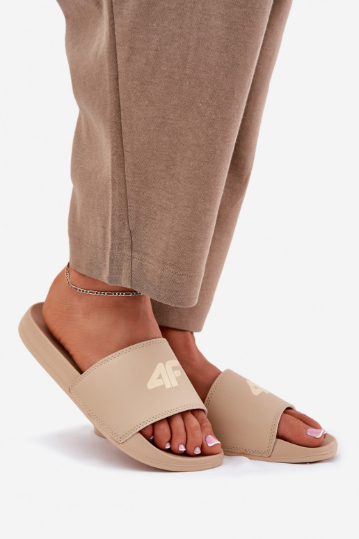 Pantoufles pour femmes 4F 4FRMM00FSLIF010-83S beige