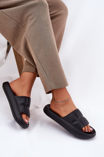 Chaussons légers pour femmes couleur noire, LEE MAYA SLIDER INOMEN LOIN 50251016