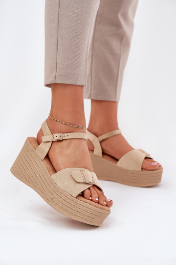 Chaussures à talons couleur chaki pour femmes avec boucles, « Liniella »