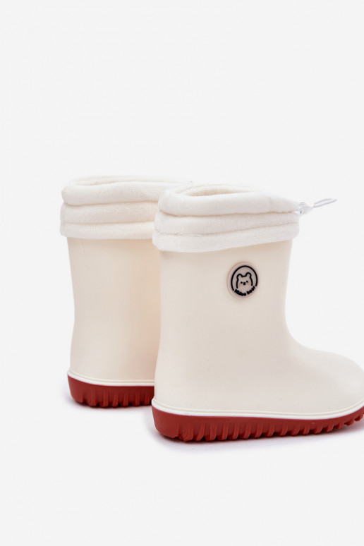 Bottes en caoutchouc Puéril Z Échauffementem couleur ivoire Odirisse
