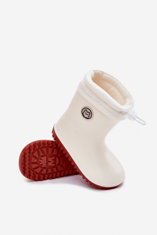 Bottes en caoutchouc Puéril Z Échauffementem couleur ivoire Odirisse