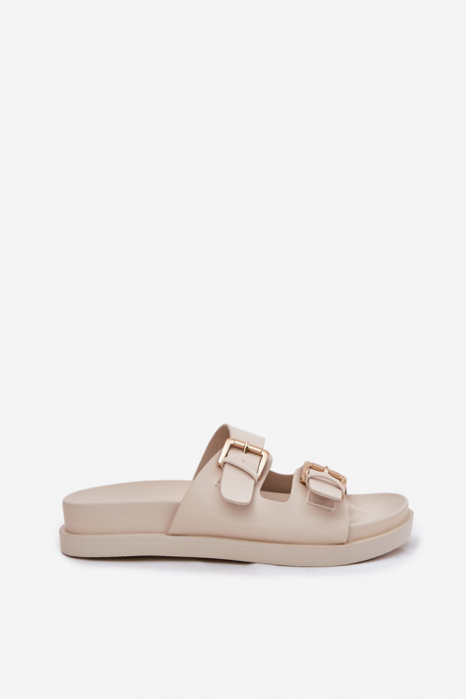 Pantoufles pour femmes Ze couleur doréemi avec bouclesmi beige Sonarea Pantoufles pour femmes Ze couleur doréemi avec bouclesmi beige Sonarea