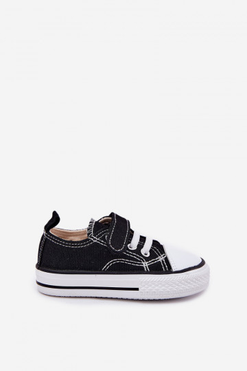 Baskets noires pour enfants avec velcro, « Obidana » 2