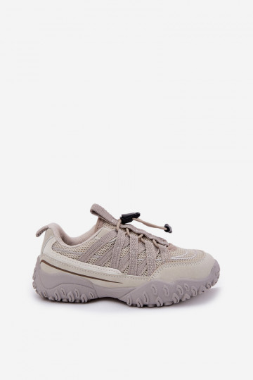 Chaussures modèle baskets Puéril avec une fermeture à pression couleur ivoire Activénelita 2
