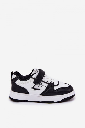 Baskets de style sportif pour enfants noir et blanc, Big Star RR374052 2