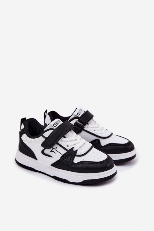  Chaussures modèle baskets Puéril Big Star RR374052 Blanc-couleur noire