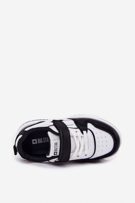  Chaussures modèle baskets Puéril Big Star RR374052 Blanc-couleur noire