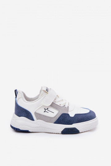 Baskets de style sportif pour enfants blanc et bleu, Big Star RR374053 2