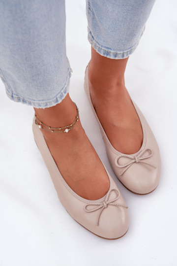 Ballerines beiges pour femmes, « Taituriciejka P6800-04 »