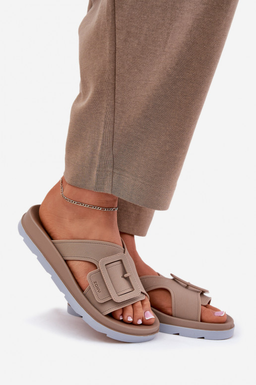 Parfumé Pantoufles pour femmes décorer avec boucles ZAXY RR285076 beige Parfumé Pantoufles pour femmes décorer avec boucles ZAXY RR285076 beige