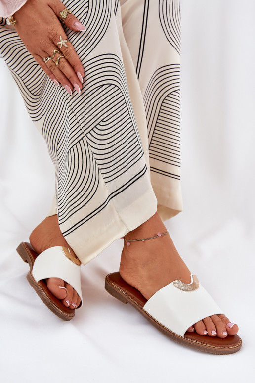 Chaussons blancs pour femmes en...