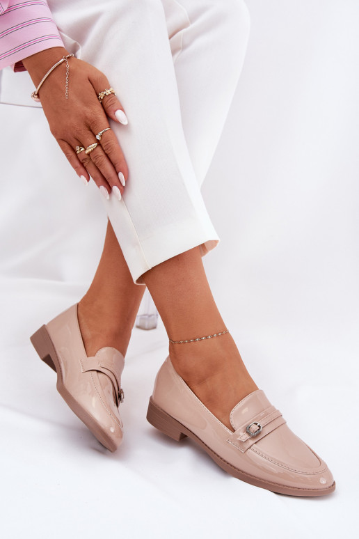 Lakuoti mokasinai moteriški dekoruoti...