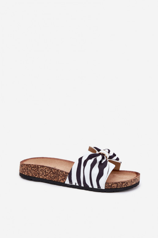 Pantoufles pour femmes avec une plateforme Zebra Mevuna