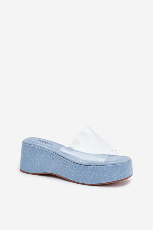 Pantoufles pour femmes Z Transparentnym Bandesem Sur un coin Il fauttière jean Meltiana Pantoufles pour femmes Z Transparentnym Bandesem Sur un coin Il fauttière jean Meltiana