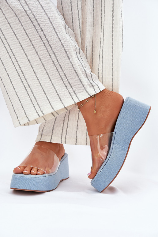 Pantoufles pour femmes Z Transparentnym Bandesem Sur un coin Il fauttière jean Meltiana Pantoufles pour femmes Z Transparentnym Bandesem Sur un coin Il fauttière jean Meltiana