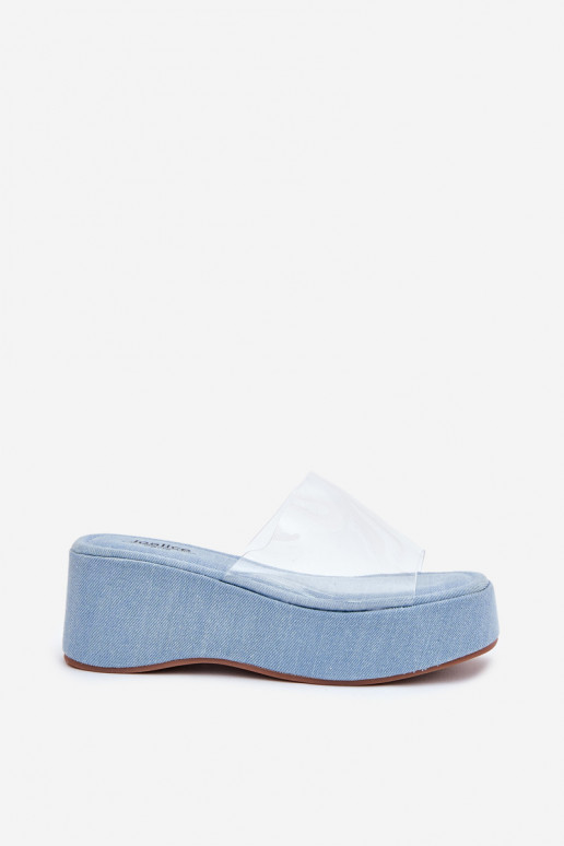 Pantoufles pour femmes Z Transparentnym Bandesem Sur un coin Il fauttière jean Meltiana Pantoufles pour femmes Z Transparentnym Bandesem Sur un coin Il fauttière jean Meltiana