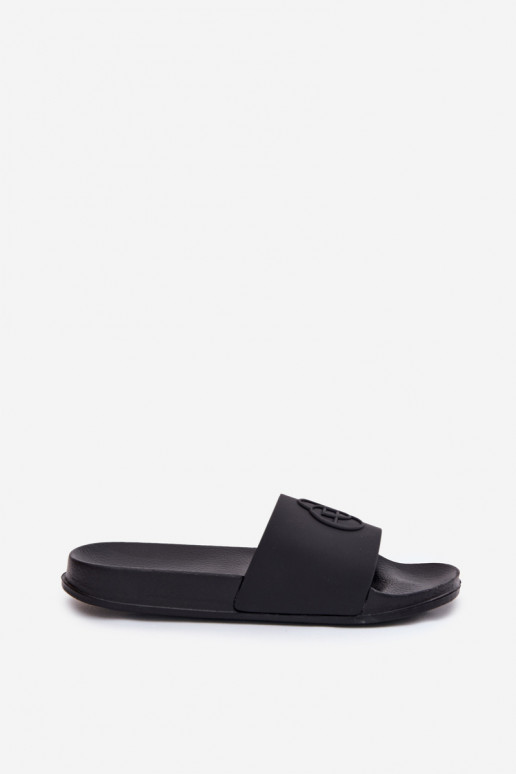 Pantoufles pour femmes Avec des décorations Tłoczeniem couleur noire Isarisa  Pantoufles pour femmes Avec des décorations Tłoczeniem couleur noire Isarisa