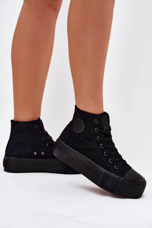 Chaussures de loisirs avec une plateforme Big Star RR274742 couleur noire Chaussures de loisirs avec une plateforme Big Star RR274742 couleur noire