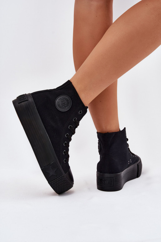 Chaussures de loisirs avec une plateforme Big Star RR274742 couleur noire Chaussures de loisirs avec une plateforme Big Star RR274742 couleur noire