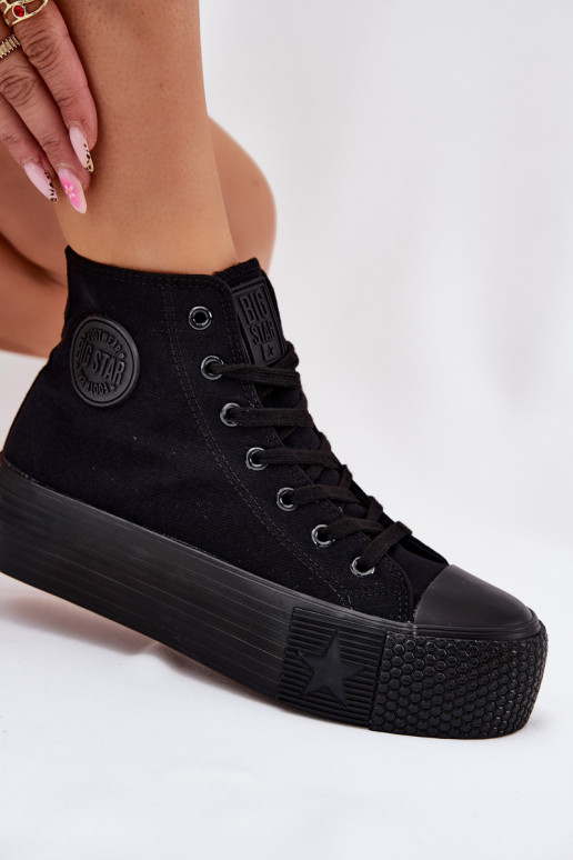 Chaussures de loisirs avec une plateforme Big Star RR274742 couleur noire Chaussures de loisirs avec une plateforme Big Star RR274742 couleur noire
