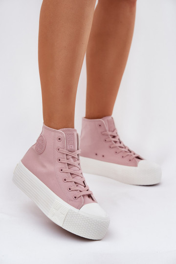 Chaussures de loisirs avec une plateforme Big Star RR274739 couleur rose