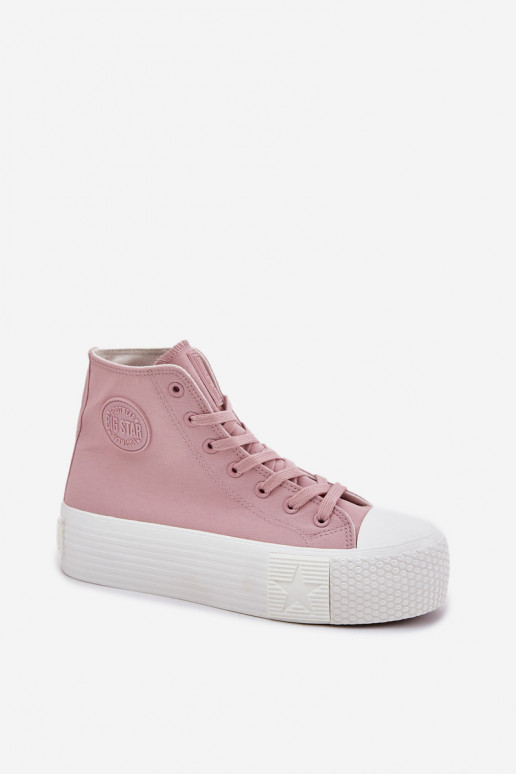 Chaussures de loisirs avec une plateforme Big Star RR274739 couleur rose