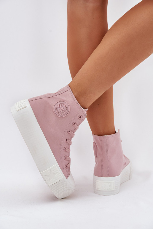 Chaussures de loisirs avec une plateforme Big Star RR274739 couleur rose
