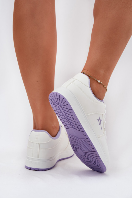 Chaussures modèle baskets Féminin Big Star RR274A245 HI-POLY SYSTEM Blanc-Couleur violette