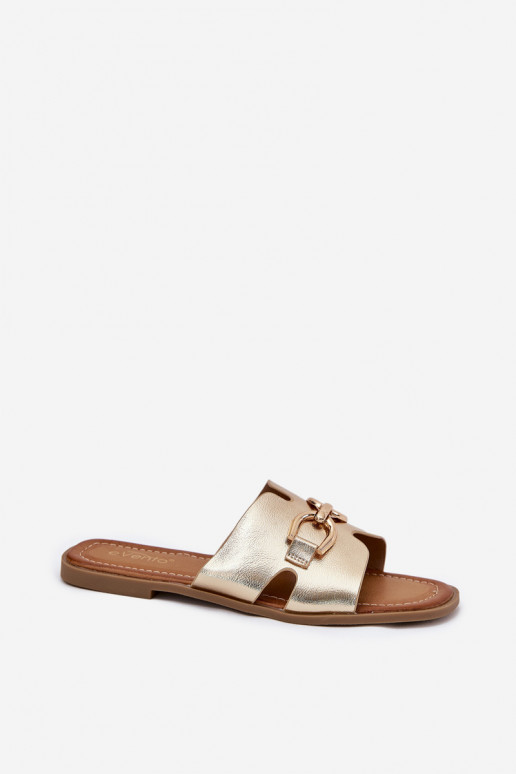 Chaussons Appartement pour femmes Avec des décorations Detalem couleur dorée Amiresna Chaussons Appartement pour femmes Avec des décorations Detalem couleur dorée Amiresna