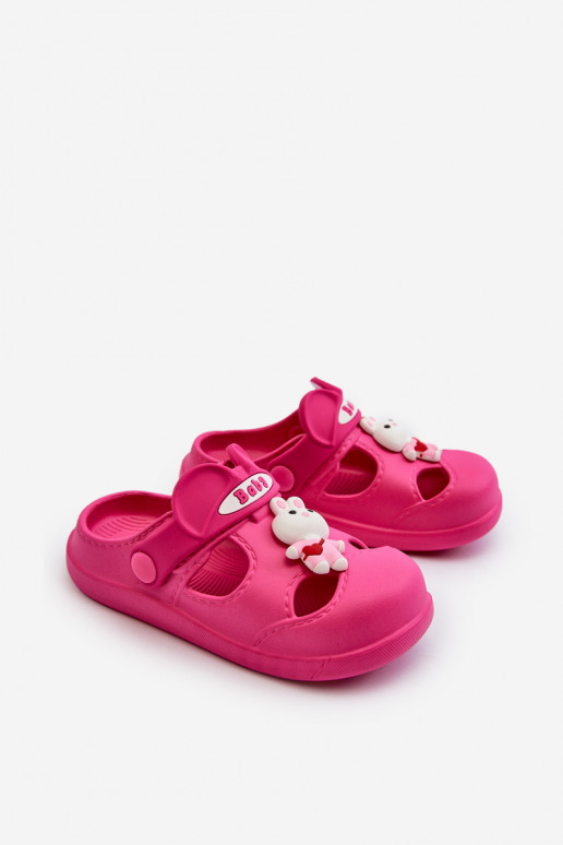 Chaussons Puéril Pantoufles légères avec des ornements couleur rose Opleja