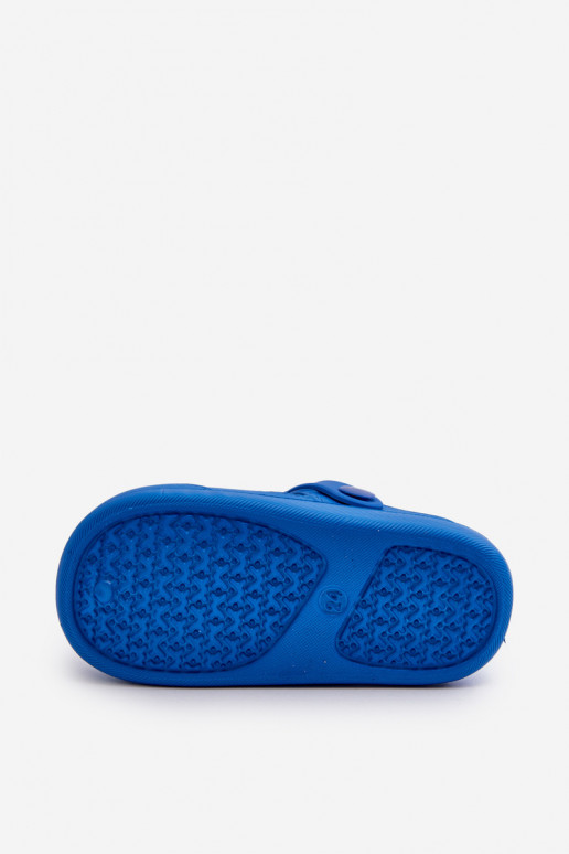 Chaussons Puéril Pantoufles légères avec des ornements couleur bleue Opleja