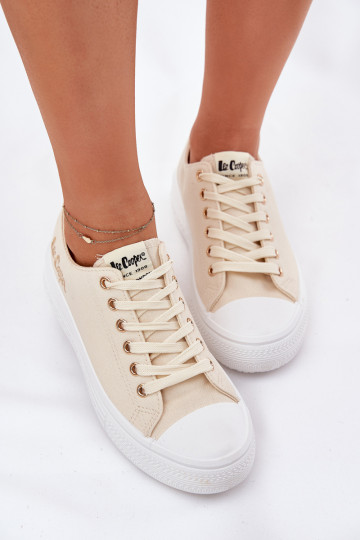 Chaussures de loisirs avec une plateforme Lee Cooper LCDANS-24-44-2464L beige