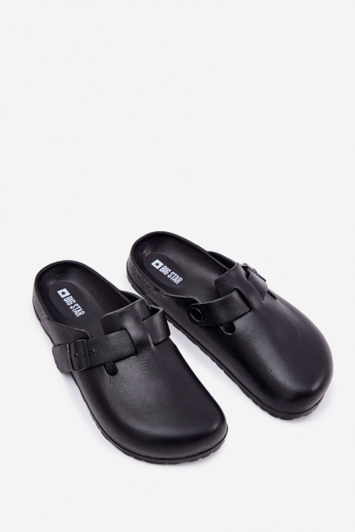 Pantoufles légères Chaussons Sabots Mâle avec boucles Big Star RR174A022 couleur noire Pantoufles légères Chaussons Sabots Mâle avec boucles Big Star RR174A022 couleur noire