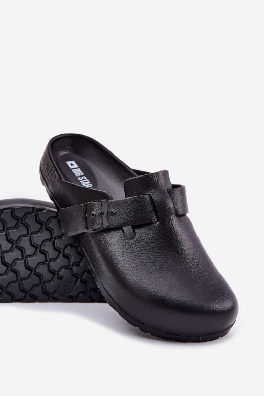 Pantoufles légères Chaussons Sabots Mâle avec boucles Big Star RR174A022 couleur noire Pantoufles légères Chaussons Sabots Mâle avec boucles Big Star RR174A022 couleur noire