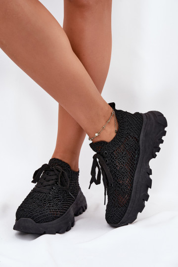 Chaussures modèle baskets Féminin Z SzydełkoÀą CholeÀką couleur noire Jelhiris
