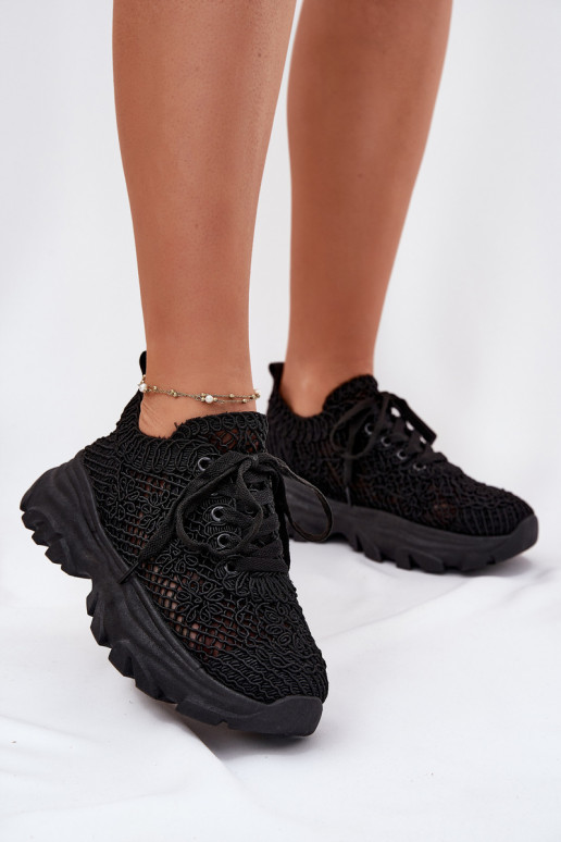 Chaussures modèle baskets Féminin Z SzydełkoÀą CholeÀką couleur noire Jelhiris