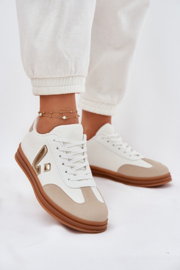 Chaussures modèle baskets Féminin Eko Peau couleur blanche Micca 2