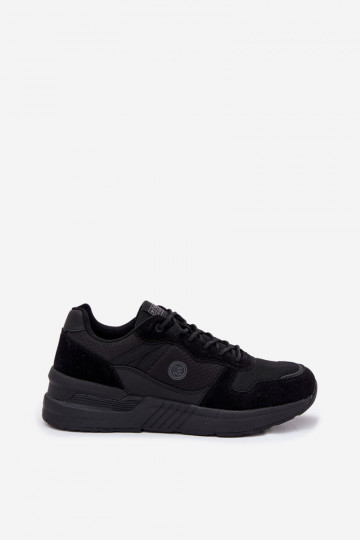 Chaussures de sport pour hommes en noir avec plateforme, « Hanirin » 2