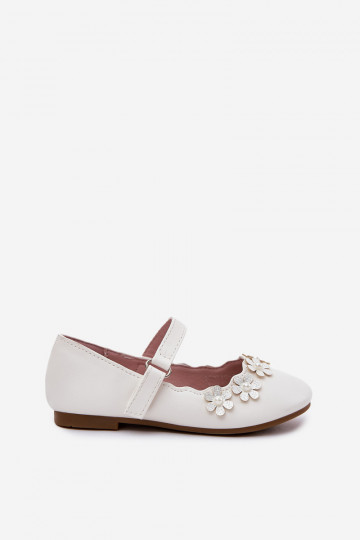ballerines pour enfants Z avec des motifs florauxuszkami couleur blanche Landgia 2
