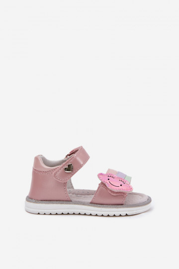Sandales pour enfants avec attaches adhésives couleur rose Orailla 2