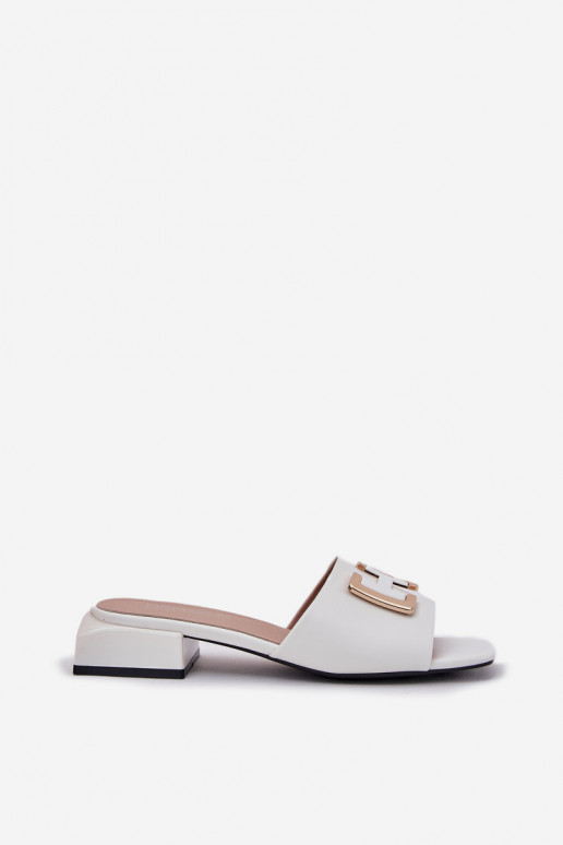 Style élégant Pantoufles pour femmes Klocke Ze couleur doréem Detalem Vinceza 62229 couleur blanche Style élégant Pantoufles pour femmes Klocke Ze couleur doréem Detalem Vinceza 62229 couleur blanche