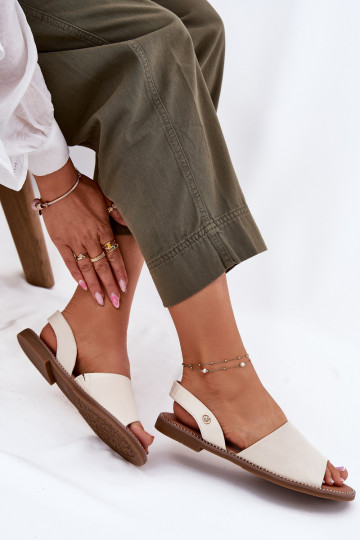 Chaussures couleur sable pour femmes avec talons larges en simili cuir, « Dereka »
