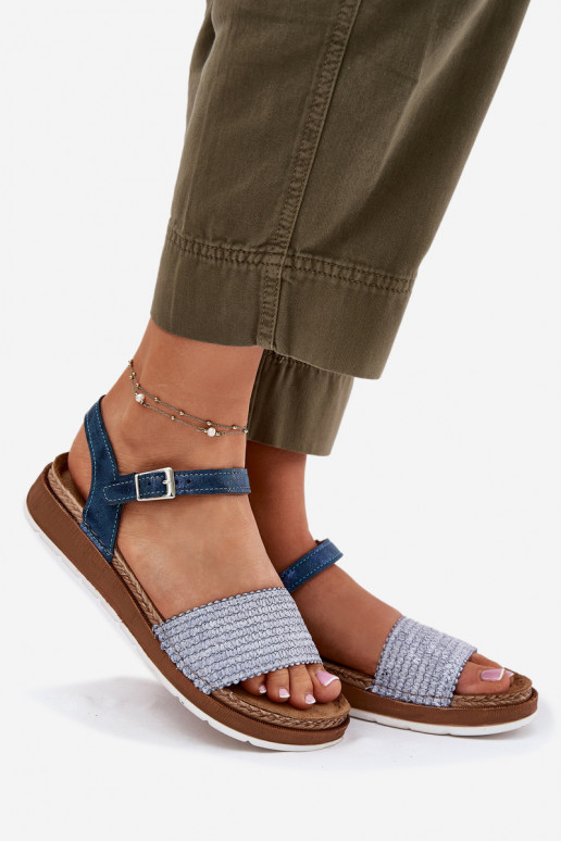 Sandales pour femmes Avec tresse À Après Inblu GS000050 couleur bleue Sandales pour femmes Avec tresse À Après Inblu GS000050 couleur bleue