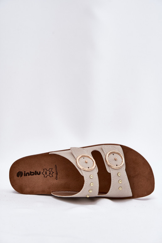 Pantoufles confortables pour femmes Inblu CP000054 beige