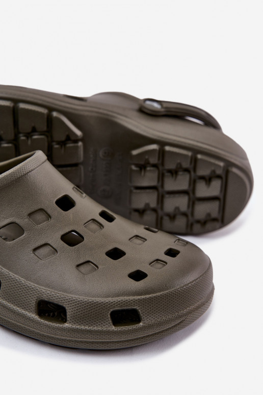 Chaussons Mâle Pantoufles légères LEMIGO 807 couleur verte