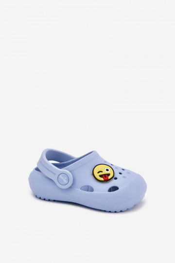 Pantoufles légères pour enfants avec boucle LEMIGOSE 880 couleur bleue