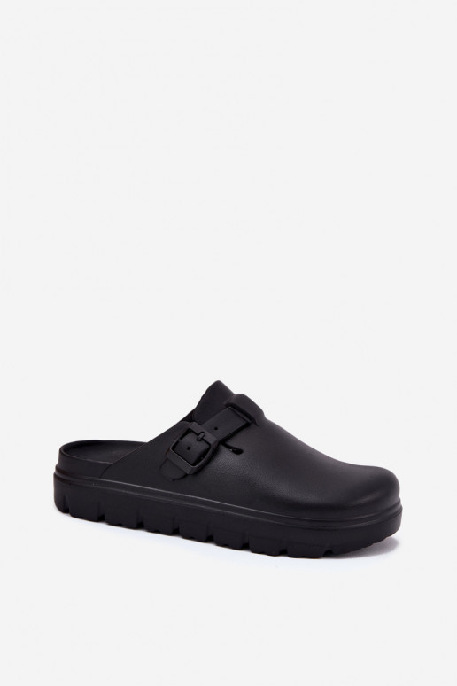 Pantoufles légères Pantoufles pour femmes avec des sangles I avec boucles couleur noire Larinie Pantoufles légères Pantoufles pour femmes avec des sangles I avec boucles couleur noire Larinie